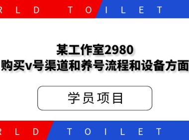 某工作室2980购号渠道和养号流程和设备方面