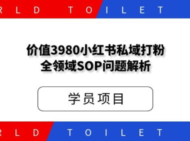 价值3980小红书私域打粉全领域SOP问题解析