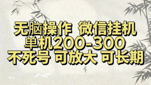 无脑操作微信视频号挂机单机200-300一天,不死号,可放大,工作室实测