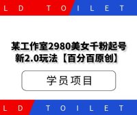 某工作室2980美女千粉起号新2.0玩法