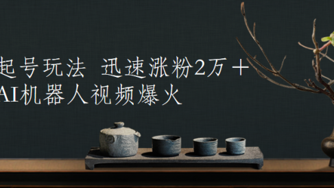 最新起号玩法,AI机器人视频爆火,迅速涨粉2万+