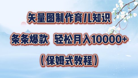 矢量图制作育儿知识,条条爆款,月入10000+(保姆式教程)
