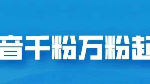 抖音千粉日入1000免费分享