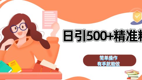 日引500+精准粉 简单操作 有手就能做