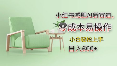 小红书减肥AI新赛道,零成本易操作,小白轻松上手,日入600+