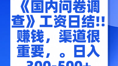 问卷调查答题,一个人在家也可以闷声发大财,小白一天2张,【揭秘】