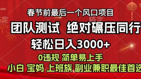 7天赚了1w,年前可以翻身的项目,长久稳定 当天上手 过波肥年