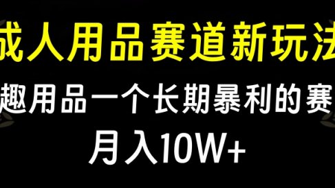 大人用品赛道新玩法，情趣用品一个长期暴利的赛道，月入10W+