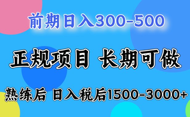 备战寒假,月入10万+,正规项目,常年可做
