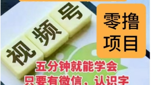 微信视频号挂机零成本撸米项目,单号一天收益多米,帐号越多收益就越高!