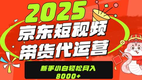 京东带货代运营,年底翻身项目,只需上传视频,单月稳定变现8000