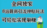 全网独家,B站最新引流神贴玩法,可轻松实现躺赚