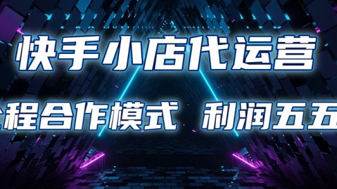 快手小店代运营 限时托管计划合作模式 利润五五分成