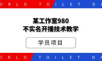 某工作室980不实名开播技术教学