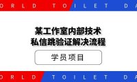 某工作室内部技术私信跳验证解决流程
