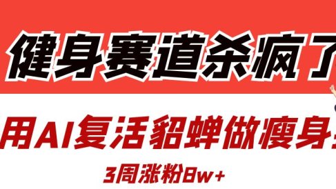 健身赛道杀疯了?我用AI复活貂蝉做瘦身操,3周涨粉8W
