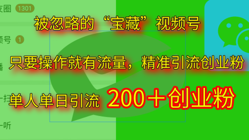 2025.5月最新被忽略的“宝藏”视频号，精准日引流200+