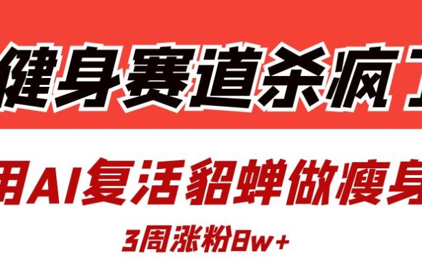 健身赛道杀疯了?我用AI复活貂蝉做瘦身操,3周涨粉8W