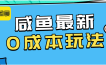 咸鱼最新0成本玩法，全网最细教程看完直接上手小白轻松日入500＋