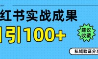 实战成果!小红书图文引流日引100+私域流量经验分享