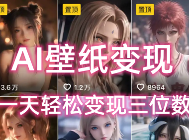 AI壁纸私域变现,小而美的项目玩法,一天轻松变现三位数,长期稳定赛道