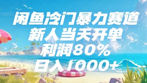 闲鱼冷门暴力赛道，新人可当天开单，利润80%，日入1000+