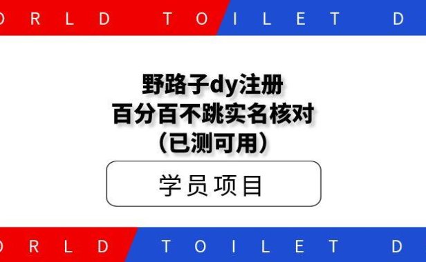 野路子dy注册百分百不跳实名核对(已测可用)