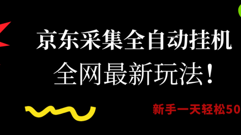 京东采集全自动挂机,全网最新玩法,新手一天轻松500+