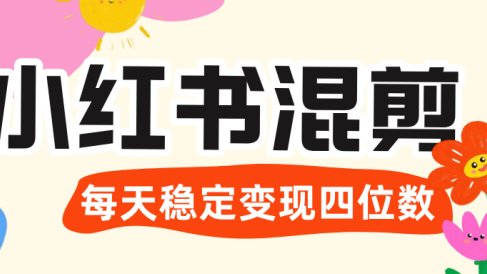 价值 3980 的小红书混剪, 虚拟变现 +全网项目库 , 日引 200+宝妈创业粉,每天稳定四位数变现