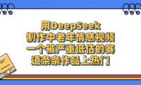用DeepSeek制作，中老年情感视频，一个被严重低估的赛道，作品条条上热门