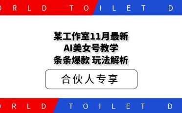 某工作室11月最新AI美女号教学,条条爆款玩法解析