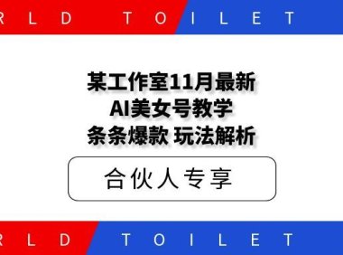 某工作室11月最新AI美女号教学，条条爆款玩法解析