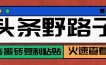 头条单账号日收益300+野路子玩法赛道，无脑搬砖复制粘贴，保姆级教程