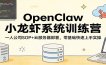 OpenClaw小龙虾系统训练营：一人公司SOP，云服务器部署，零基础快速上手实操