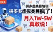 拼多多虚拟类目疯了！机器人自动发货，月入 1W-5W 真敢说！