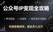 公众号IP变现全攻略-更新，学习定位、AI写作、钩子设计与转化，构建获客闭环，副业月入过万