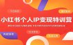 小红书个人IP变现特训营：解析平台规则与爆款逻辑，手把手教内容创作引流带货做私域