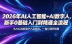 2026年AI人工智能+AI数字人，新手0基础入门到精通全流程，从AI认知到数字人全自动，一套打通全链路