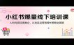 小红书爆量线下培训课：AI与电商深度融合，从选品运营到增长策略全链路