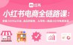 小红书电商全链路课：掌握小红书从开店、选品到爆单，从零到一跑通小红书电商变现