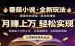 番茄小说5月最新独家玩法，稳定落地实测月入过万！