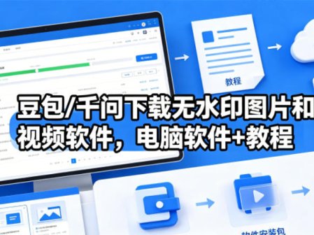 豆包/千问下载无水印图片和视频软件，电脑软件+教程