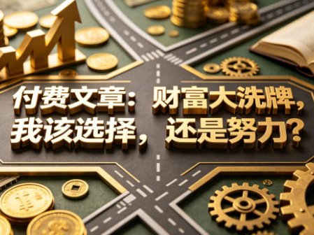 付费文章：财富大洗牌，我该选择，还是努力？