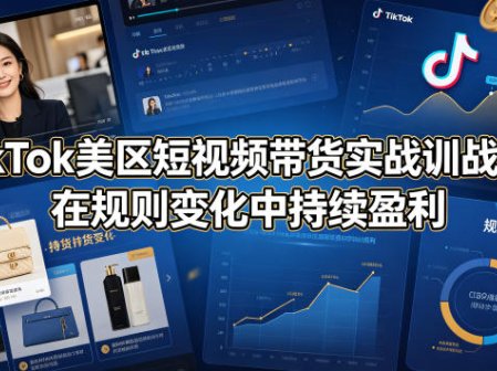 TikTok美区短视频带货实战训战营：在规则变化中持续盈利