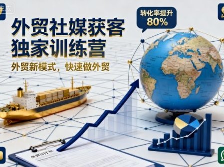 外贸社媒获客独家训练营，外贸新模式，快速做外贸(更新26年4月)