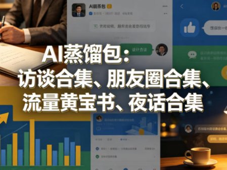 AI蒸馏包：访谈合集、朋友圈合集、流量黄宝书、夜话合集【文档】