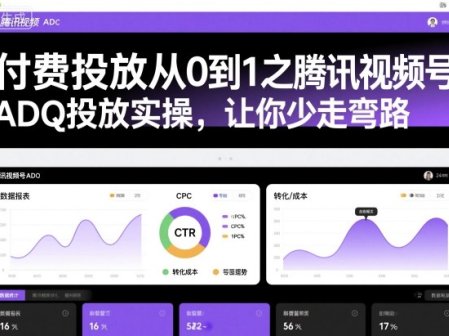 付费投放从0到1之腾讯视频号ADQ投放实操,让你少走弯路