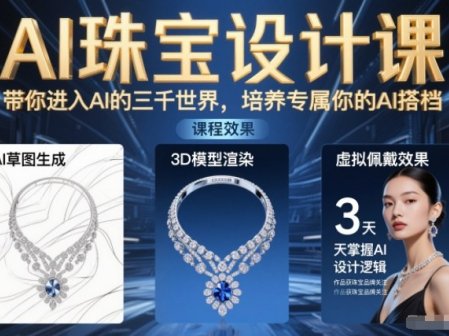 AI珠宝设计课，带你进入AI的三千世界，培养专属你的AI搭档