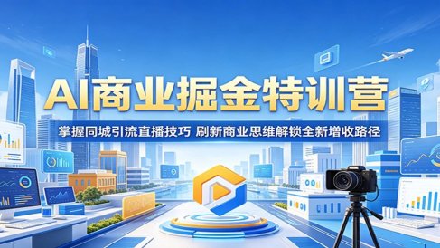 AI商业掘金特训营：掌握同城引流直播技巧，刷新商业思维解锁全新增收路径