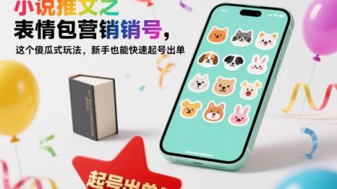 小说推文之表情包营销号,这个傻瓜式玩法,新手也能快速起号出单